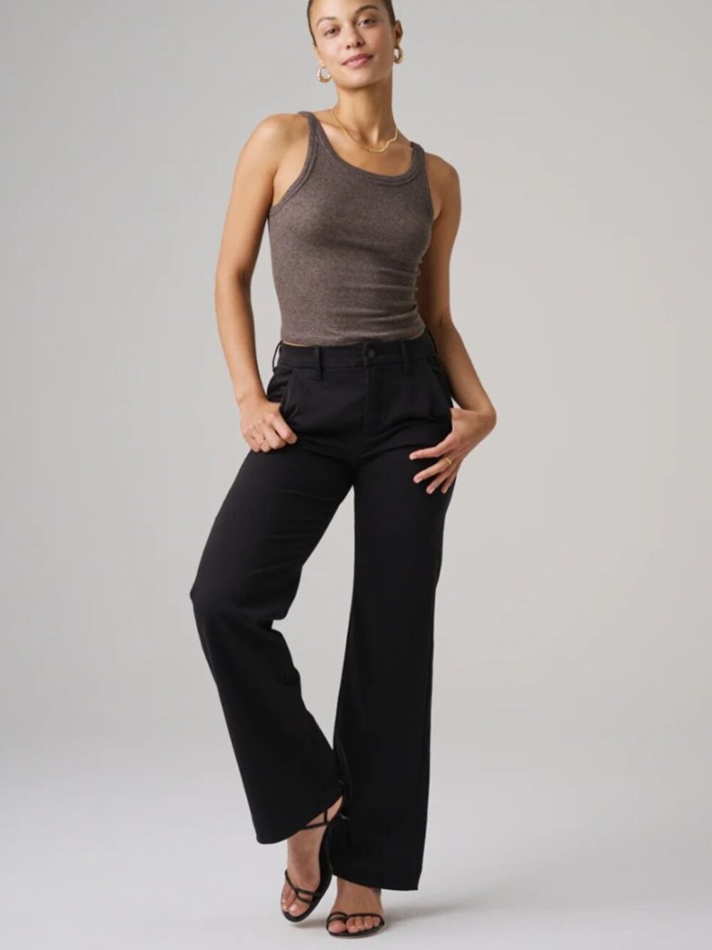 elims The Malibu Wide Leg Chino Black Sz 27 Inseam M